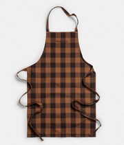 Apron checked brown
