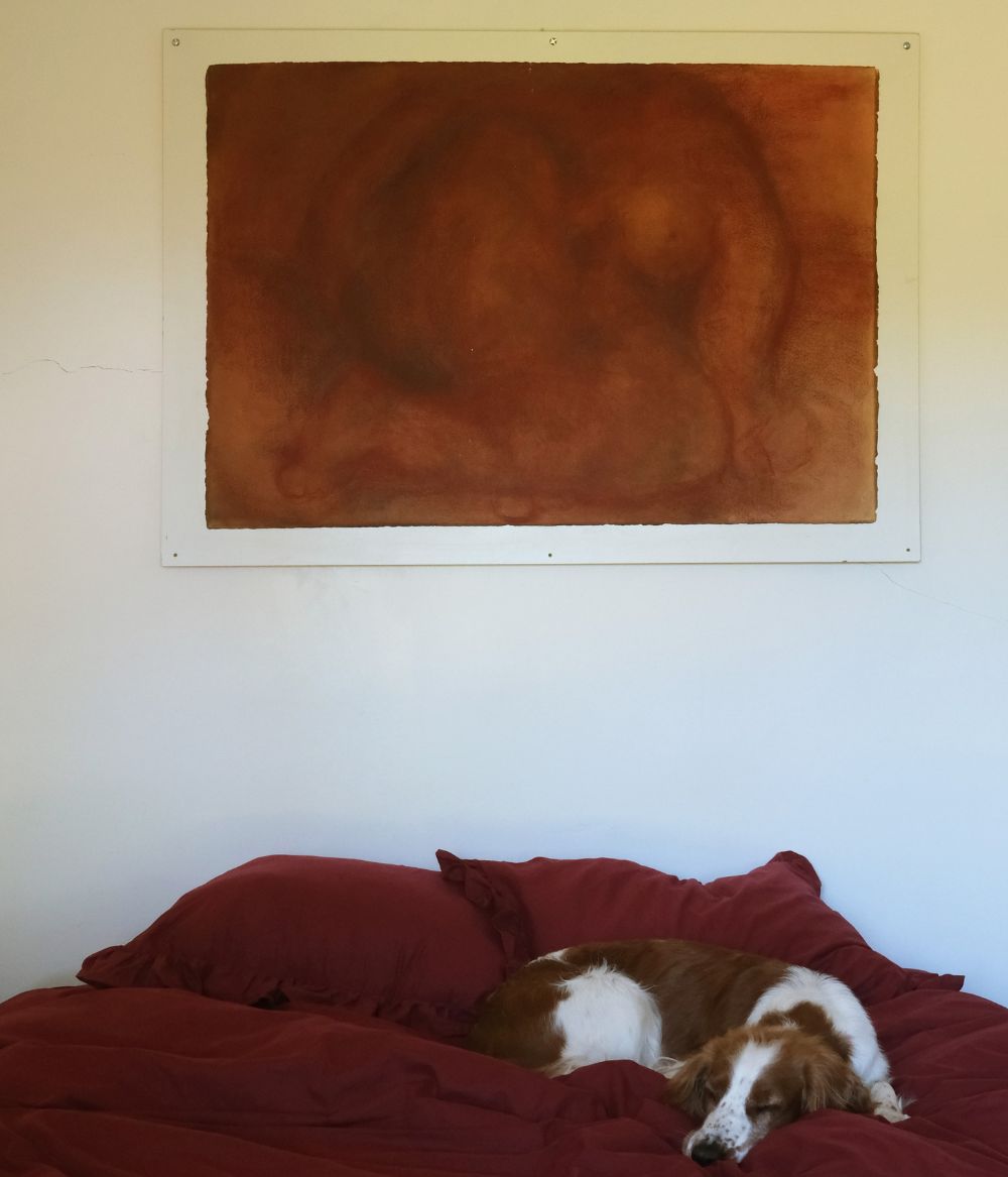 Frill pillow case Cherry