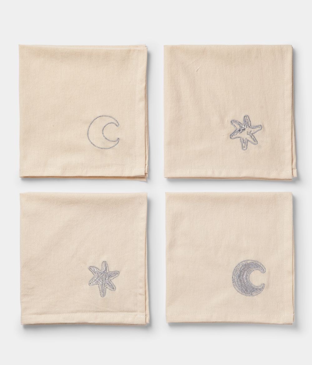 Servetter 4-pack Astro Silver