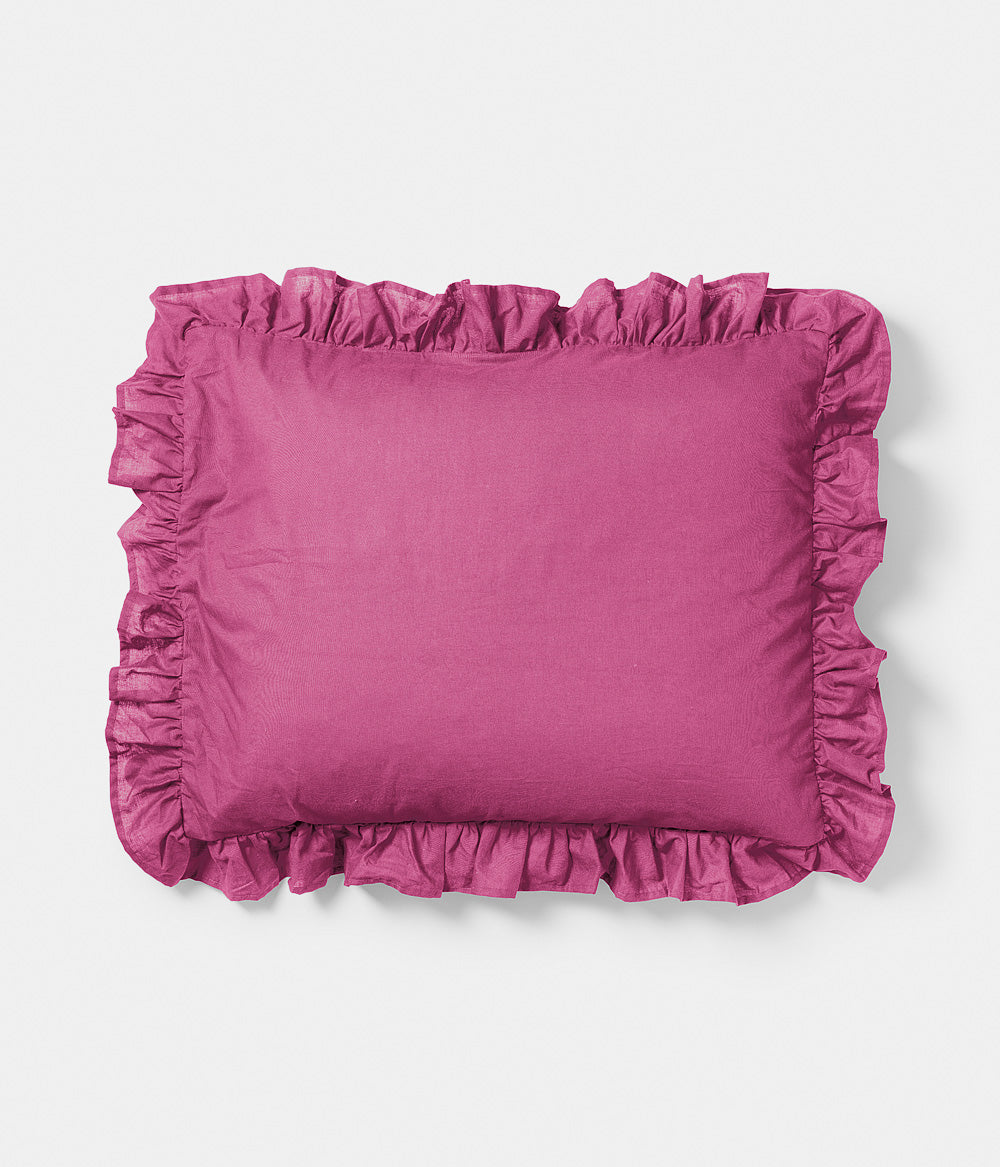 Frill pillow case Pitaya