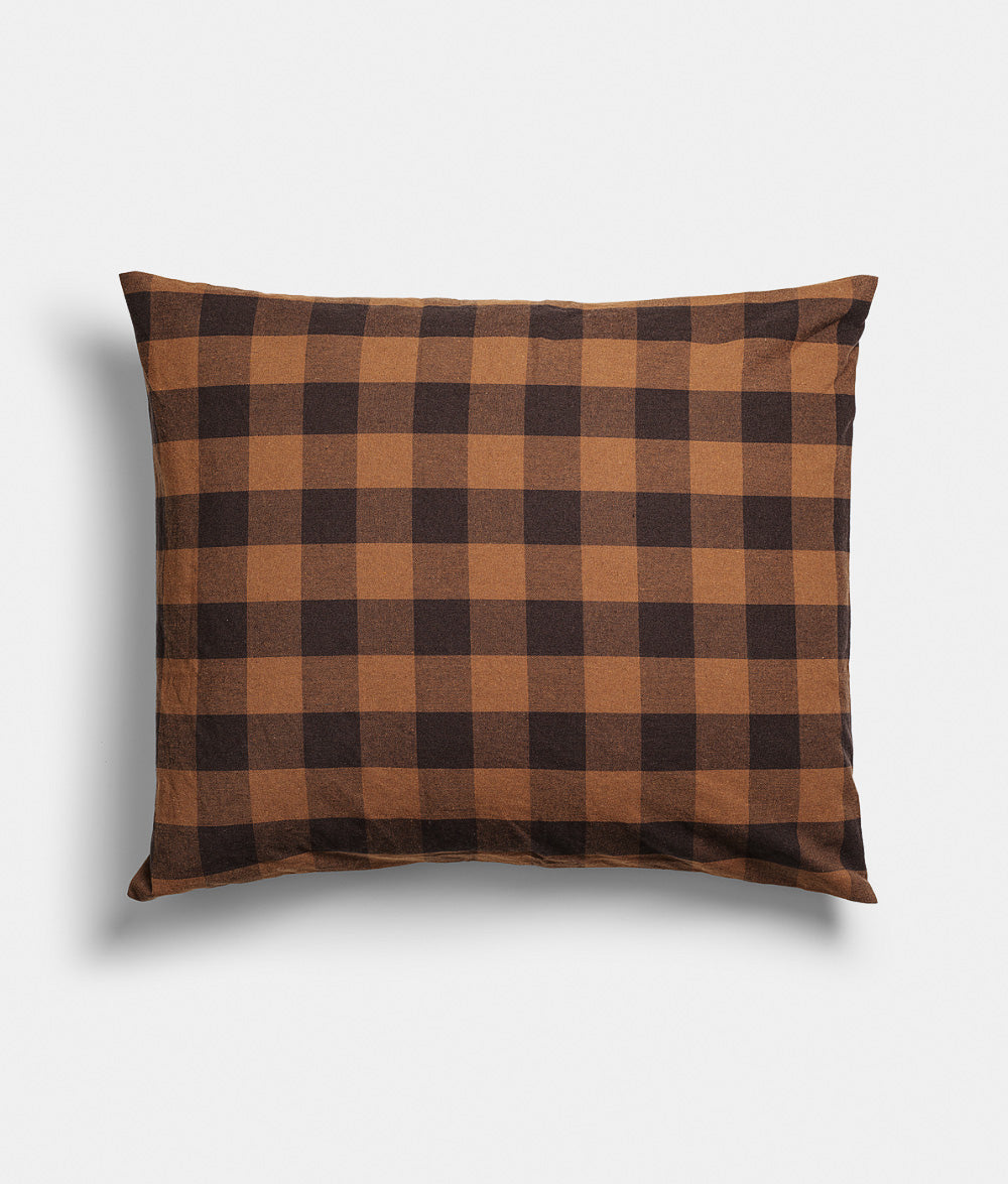 Cushion cover checked brown