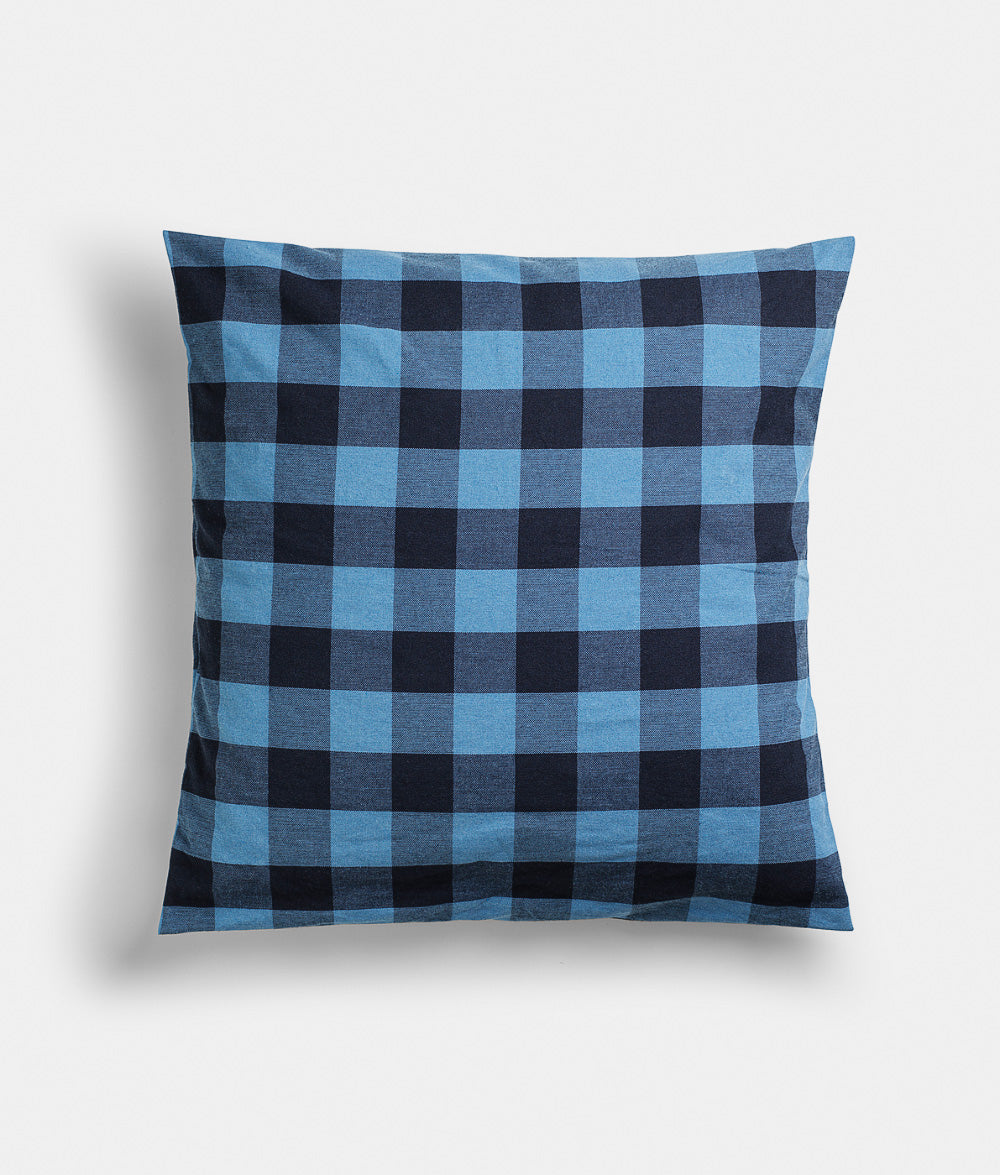 Cushion cover checked blue