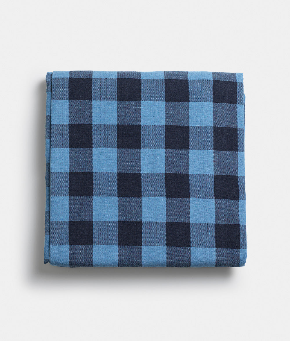 Bedspread checked blue